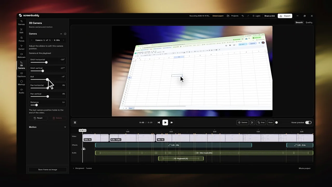 Give your recording dimension, a ScreenBuddy recording example