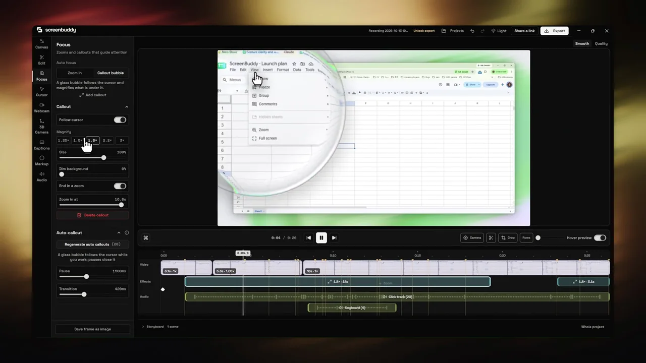 ScreenBuddy Windows editor walkthrough