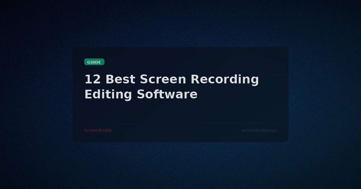 Screen recording software comparison