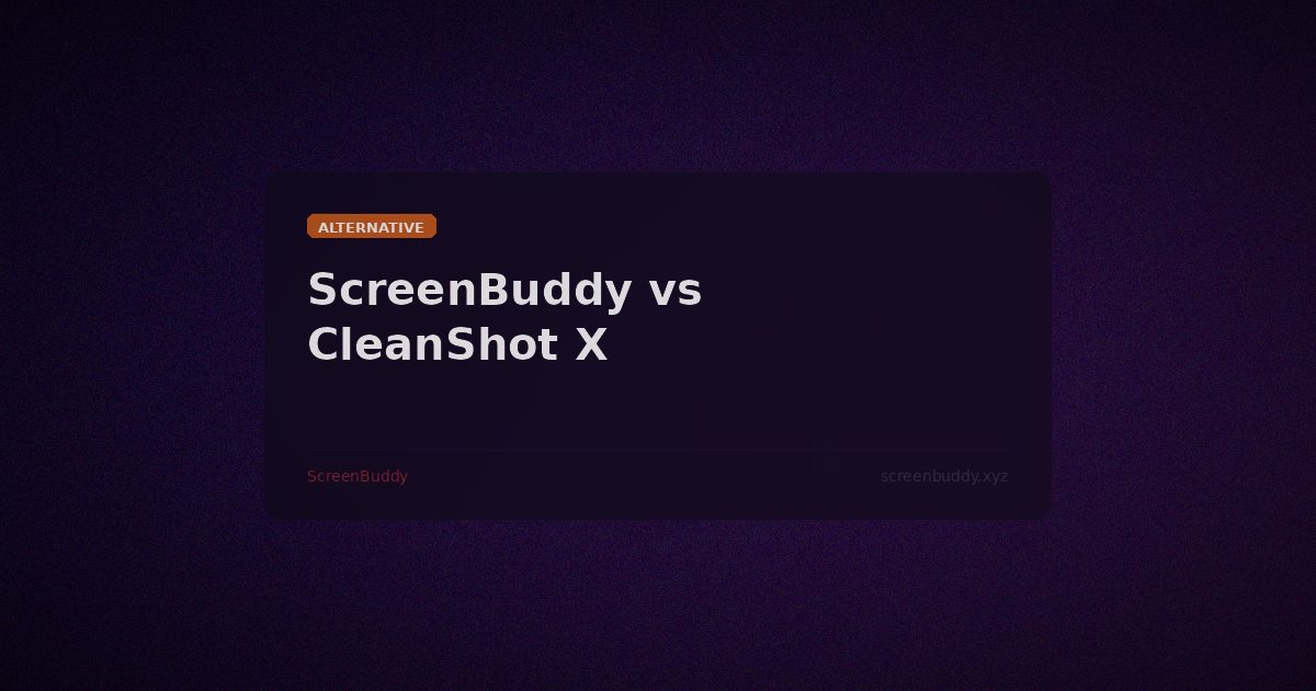 Side-by-side comparison of CleanShot X screenshot tools and screen recording editor features on macOS, showing zoom effects and gradient backgrounds.