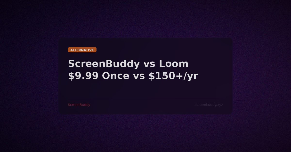 ScreenBuddy vs Loom: Affordable Alternative