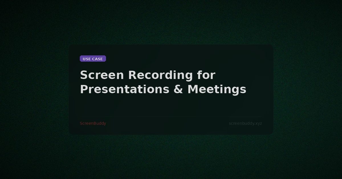 Screen recording software showing a presentation with zoom effects, gradient background, and webcam overlay on macOS