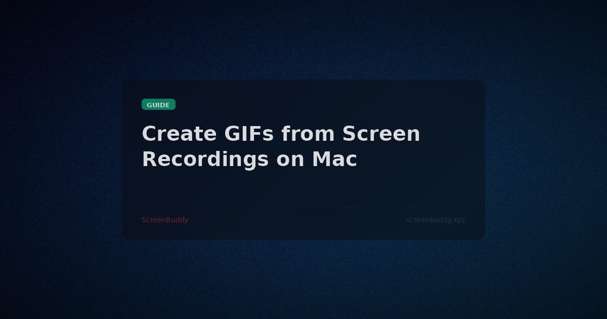 ScreenBuddy exporting a screen recording as a GIF with zoom effects and gradient background on macOS