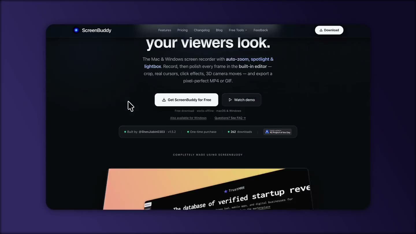 Let an AI assistant do the edit — an AI assistant editing a recording through the ScreenBuddy MCP server
