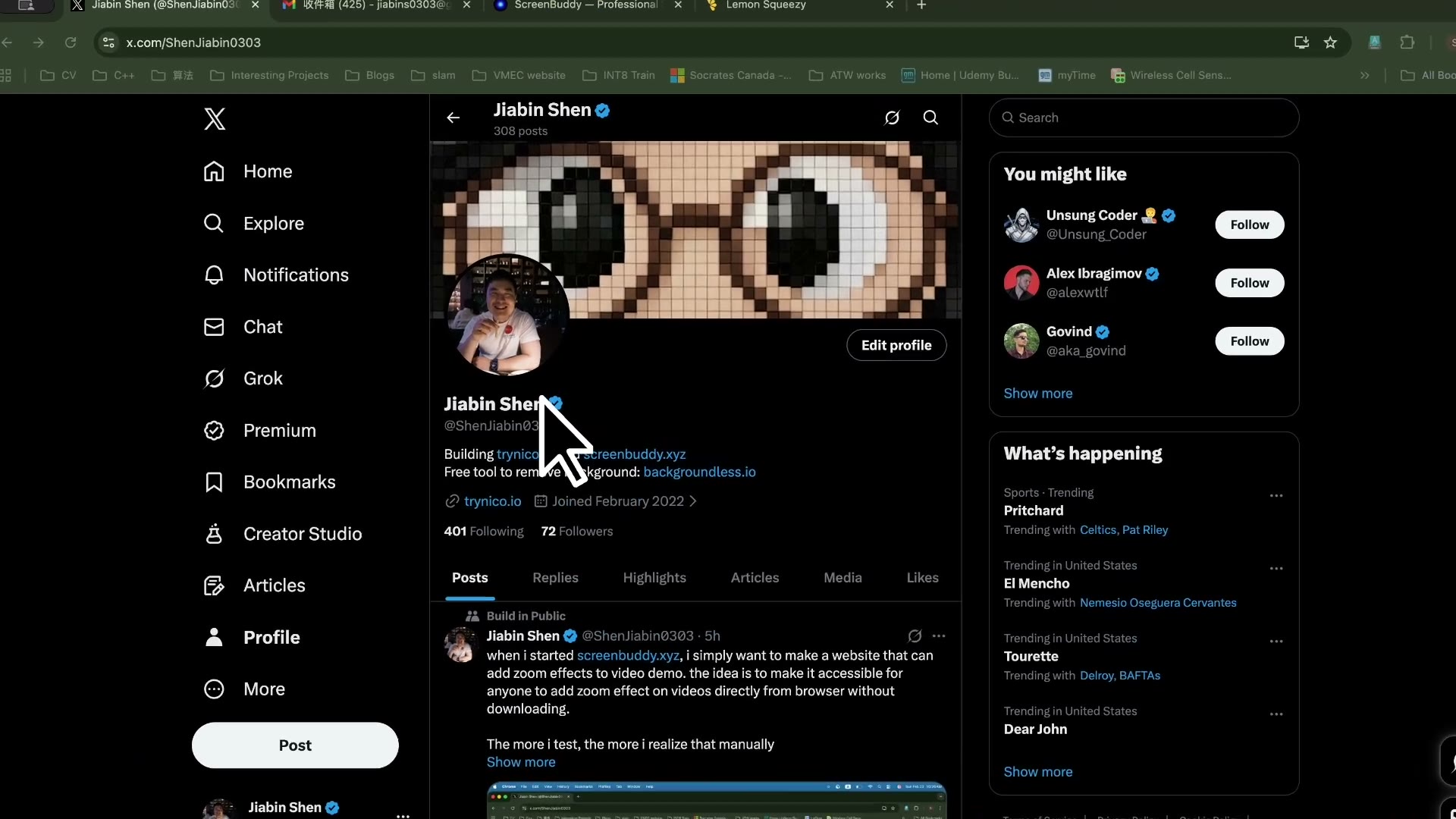 Demo of ScreenBuddy customize cursor size feature