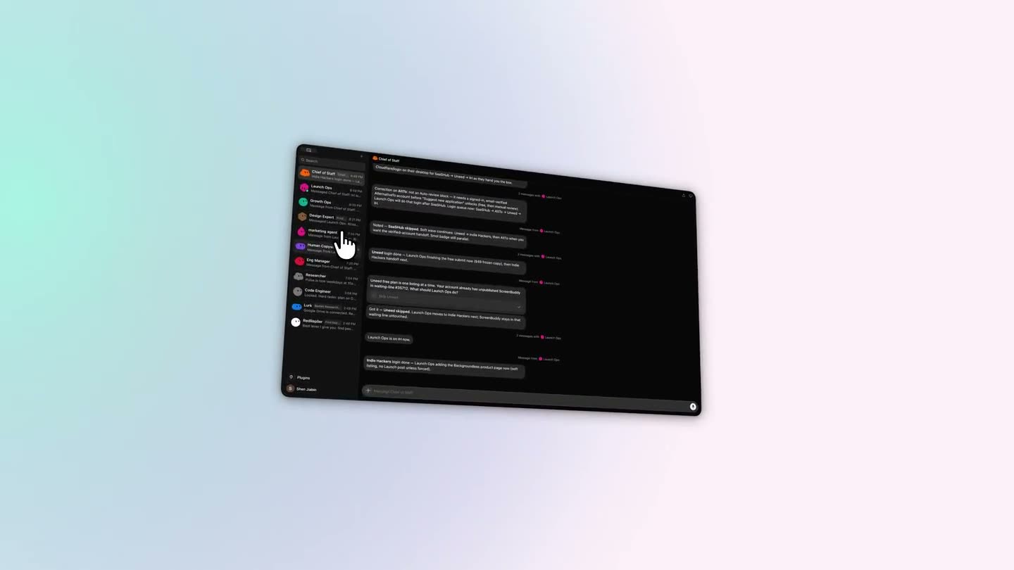 The canvas, already in motion shown in the ScreenBuddy editor