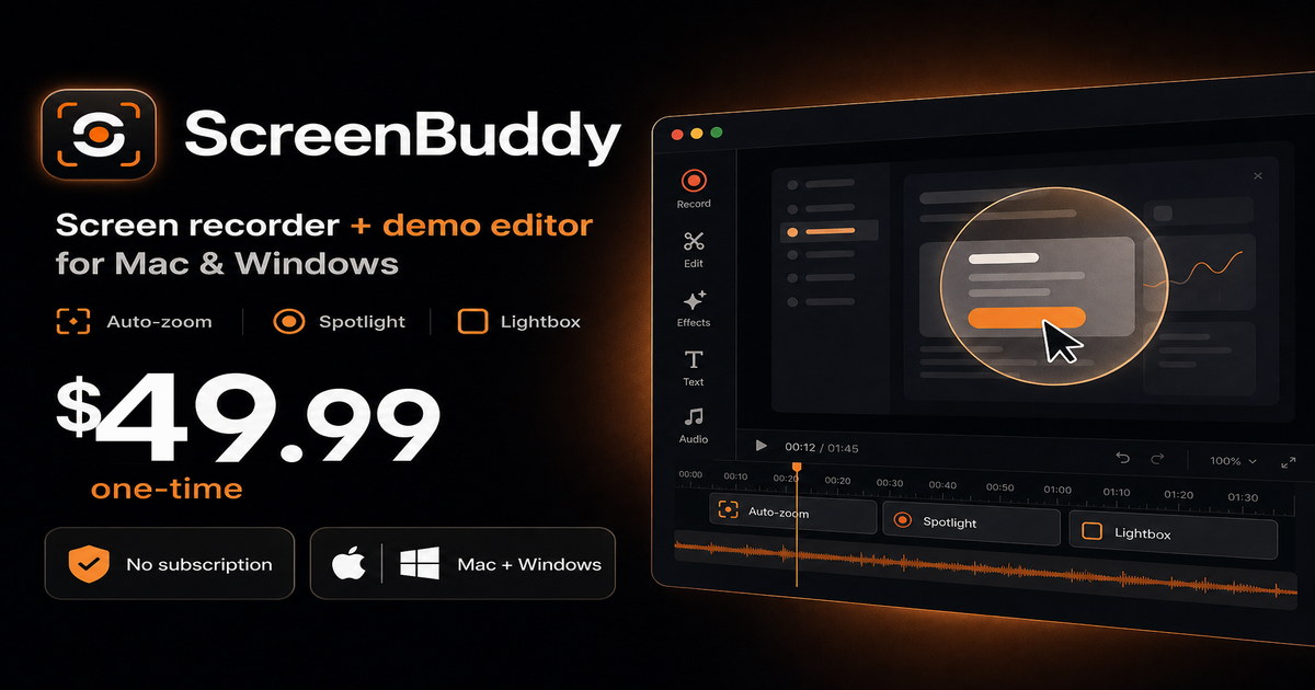 Load Screen Examples Screen Recorder & Demo Maker for Mac & Windows | ScreenBuddy